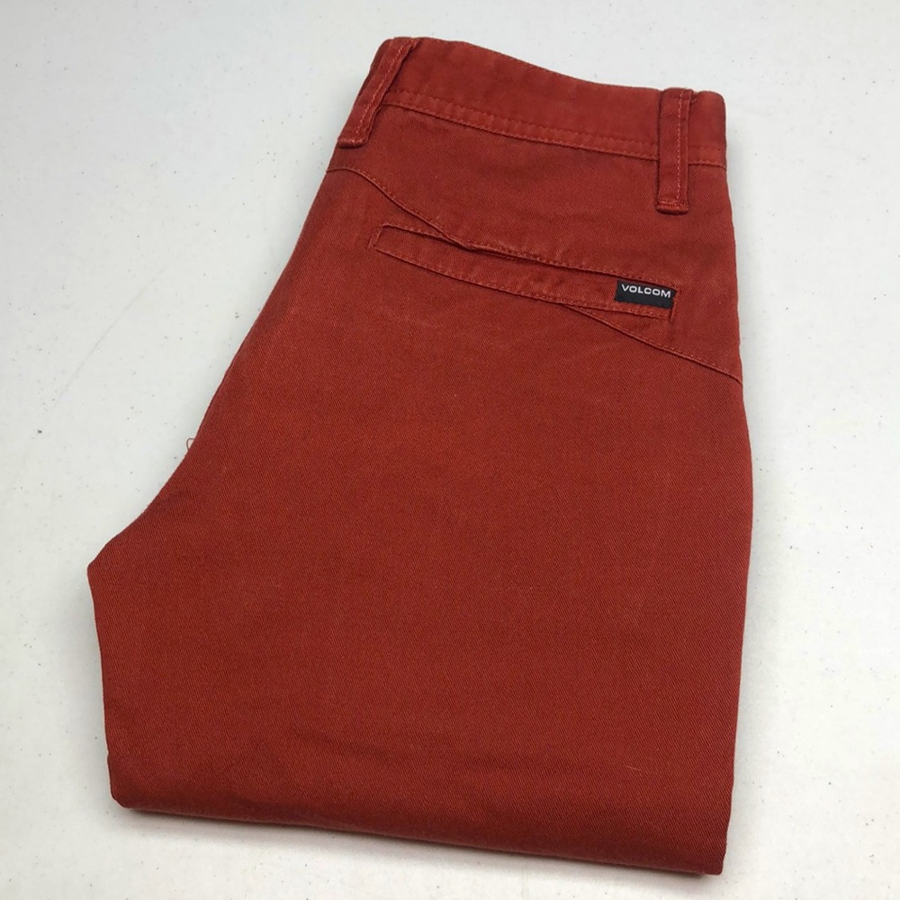 LIKE NEW VOLCOM RUST FRICKIN MODERN STRETCH STRAIGHT CHINOS 25x26 ⭐️